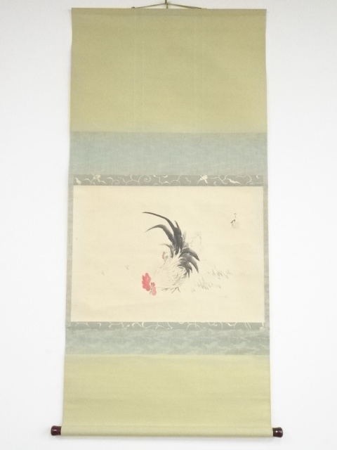 JAPANESE HANGING SCROLL / HAND PAINTED / ROOSTER